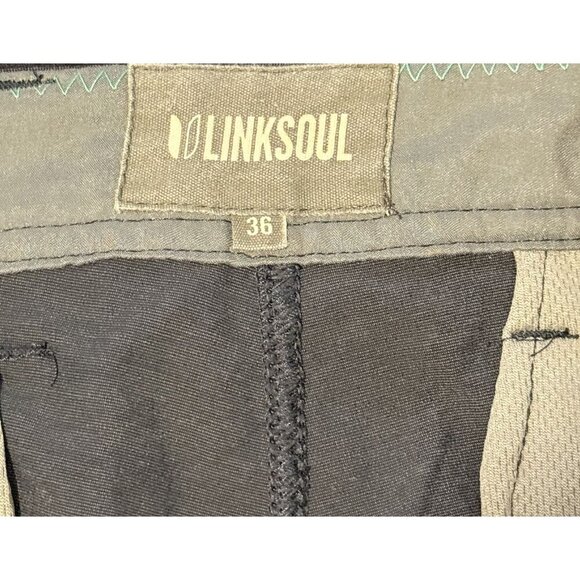 Linksoul Mens Charcoal Golf Shorts Size 36 Lightweight Performance Fabric - Picture 4 of 6